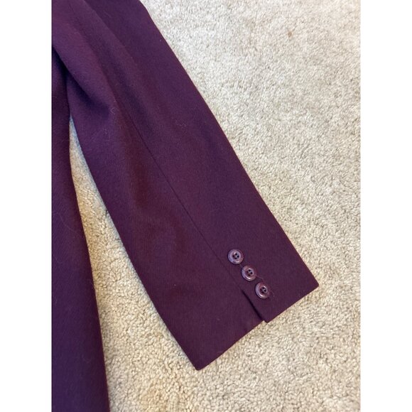 Worthington Women's Size 16 Burgundy Blazer 100% Wool Office Career - Picture 14 of 16